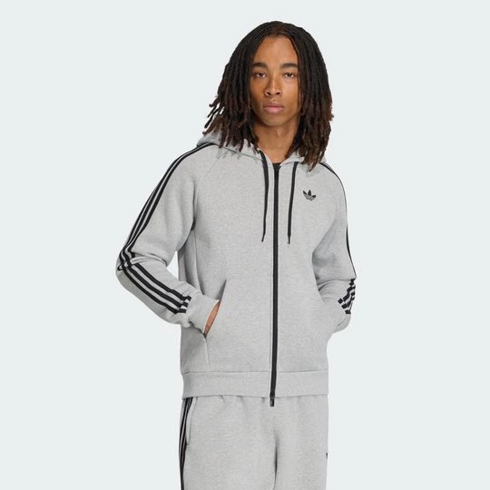 Obrázek produktu MIKINA S KAPUCÍ ADICOLOR OVER THE HOOD STRIPES Adidas Medium Grey Heather