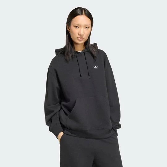 Obrázek produktu NADROZMĚRNÁ FLÍSOVÁ MIKINA ESSENTIALS S KAPUCÍ Adidas černá