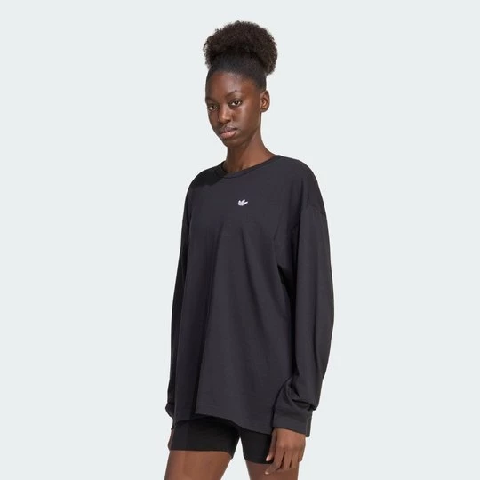 Obrázek produktu Nadrozměrné tričko ESSENTIALS sdlouhým rukávem Adidas černá