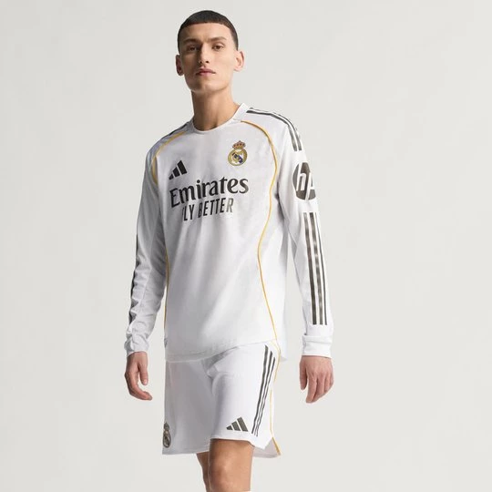 Obrázek produktu Originální domácí dres Real Madrid 25/26 sdlouhým rukávem Adidas bílá