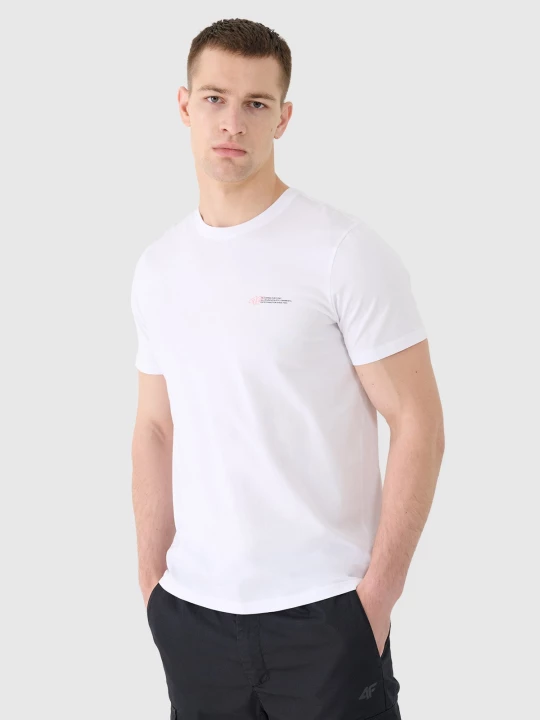 Obrázek produktu Pánské hladké tričko regular - bílé 4F