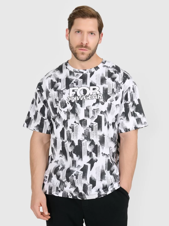 Obrázek produktu Pánské oversize tričko s potiskem - multicolor 4F