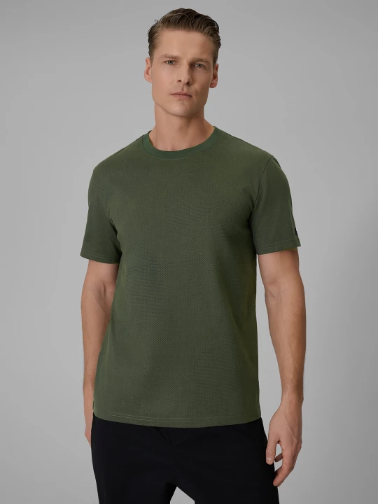 Obrázek produktu Pánské regular tričko s potiskem - khaki 4F