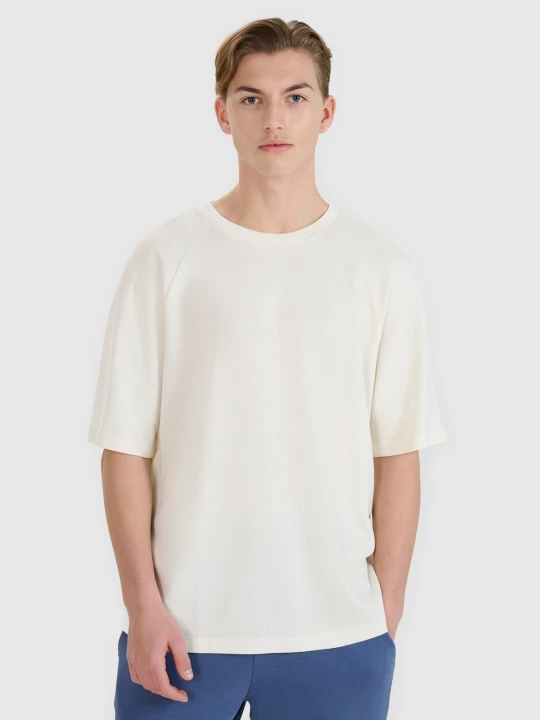 Obrázek produktu Pánské tričko oversize s modalem - bílé 4F
