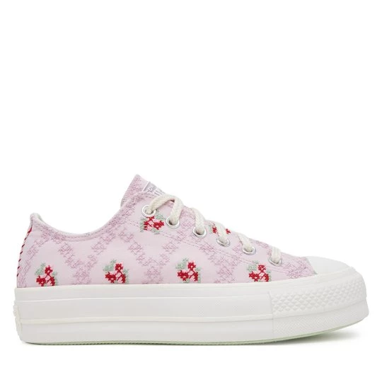 Obrázek produktu Plátěnky Converse Chuck Taylor All Star Lift Platform Rose Cross Stitch A13660C Růžová