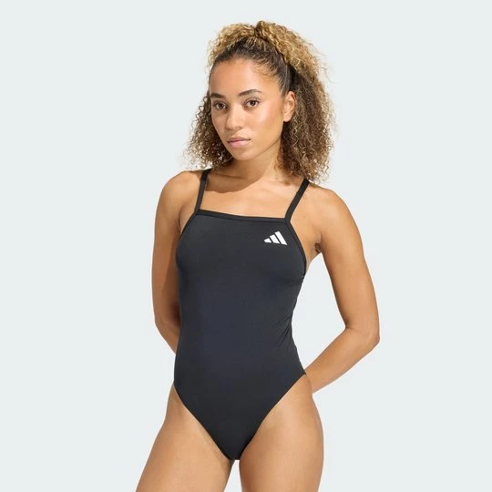 Obrázek produktu Plavky s tenkými ramínky a zády do V Adidas černá