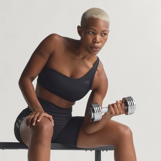 Obrázek produktu Podprsenka Light Support Optime Workout Rib One Shoulder Adidas černá