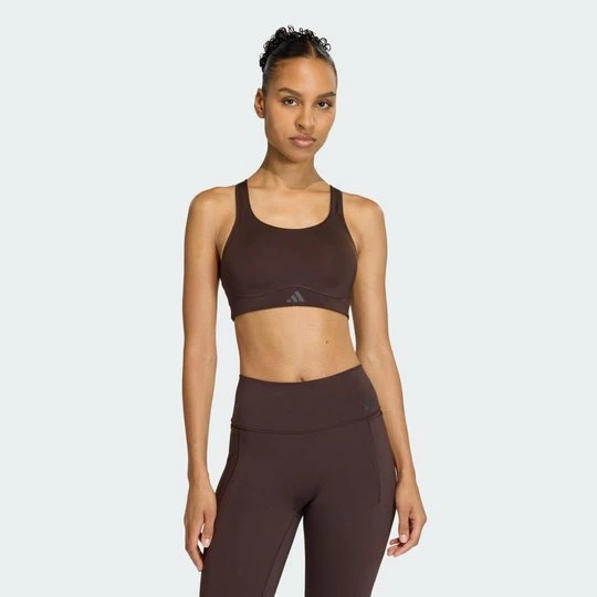 Obrázek produktu Podprsenka Optime Workout High Support Adidas Aurora Coffee