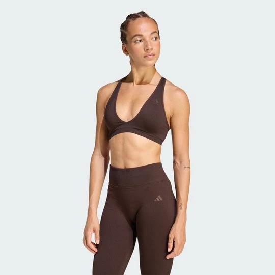 Obrázek produktu Podprsenka Workout Essentials Knit Light Support Adidas Aurora Coffee