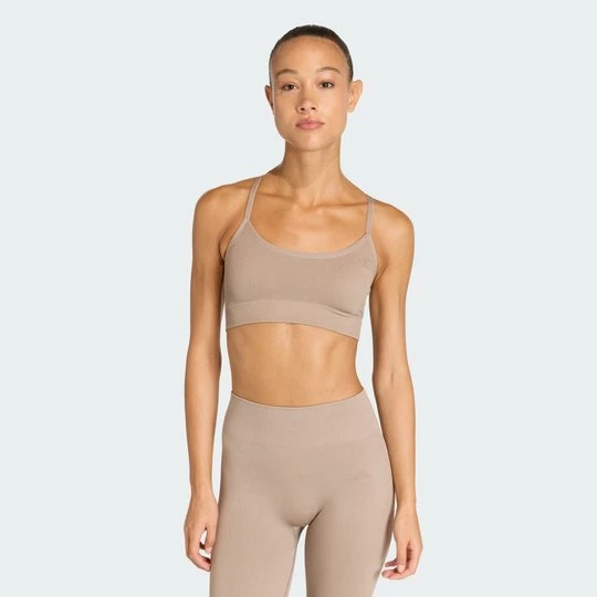 Obrázek produktu Podprsenka Workout Essentials Knit Light Support Padded Adidas Chalky Brown