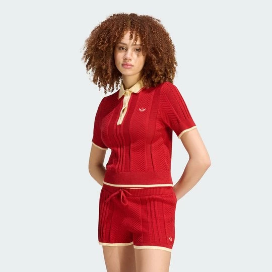 Obrázek produktu POLO TRIČKO CABLE KNIT CALI Adidas Team Victory Red