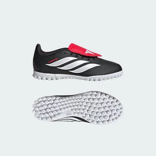 Obrázek produktu PREDATOR CLUB Fold-Over Tongue Turf Football Shoes Kids Adidas černá