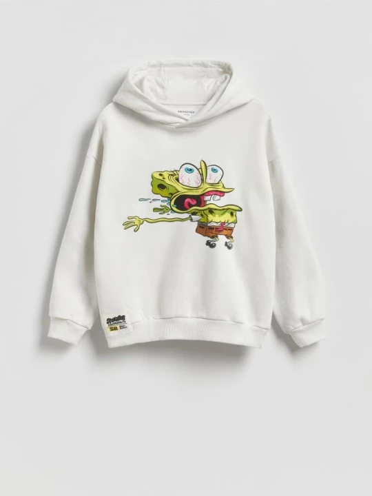 Obrázek produktu Reserved - Bavlněná mikina SpongeBob - světle šedá