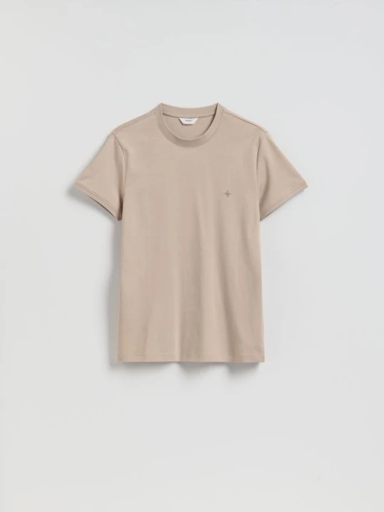 Obrázek produktu Reserved - Bavlněné tričko slim fit - béžová