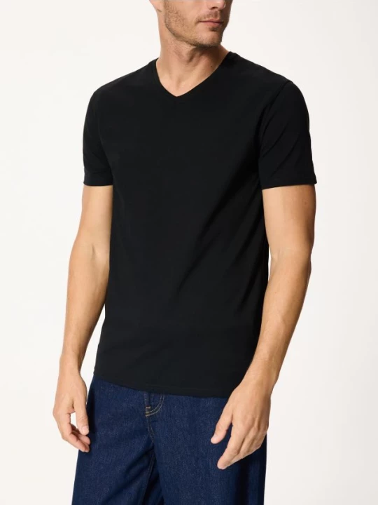 Obrázek produktu Reserved - Bavlněné tričko slim fit - černý