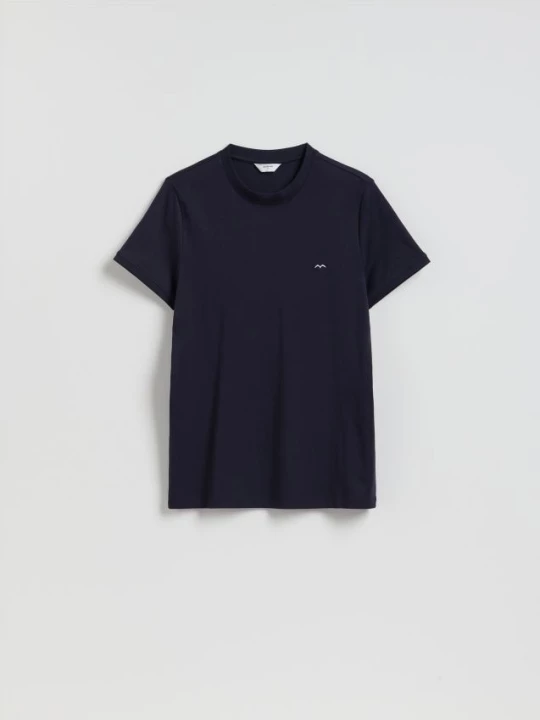 Obrázek produktu Reserved - Bavlněné tričko slim fit - tmavomodrá