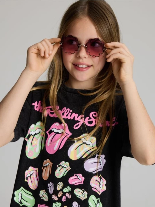 Obrázek produktu Reserved - Bavlněné tričko The Rolling Stones - tmavě šedá