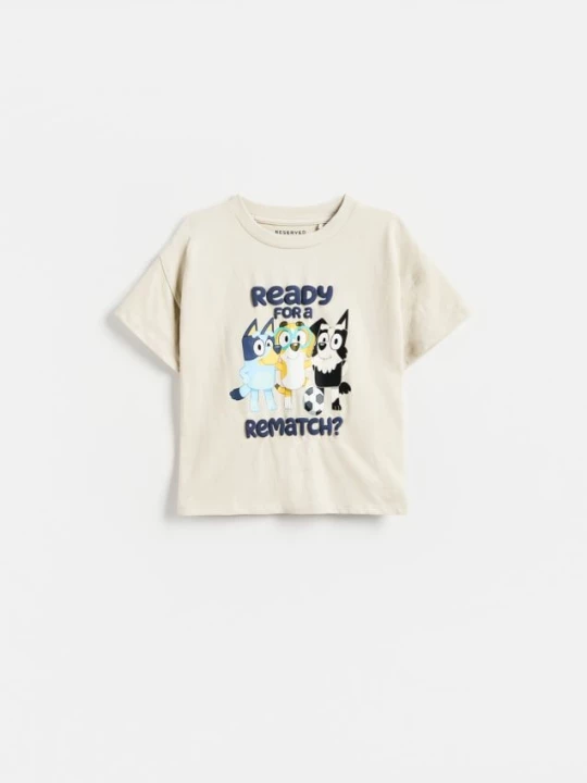 Obrázek produktu Reserved - Bluey bavlněné tričko - béžová