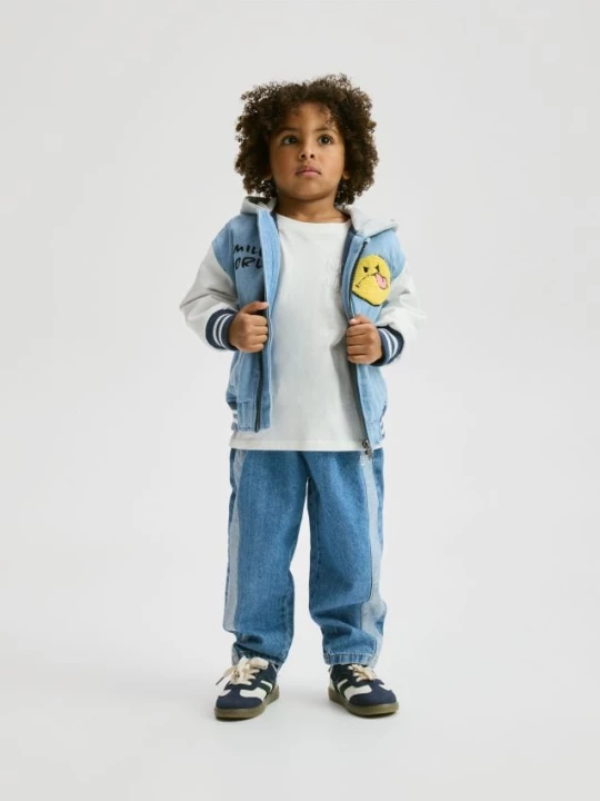 Obrázek produktu Reserved - Džínová bomber bunda SmileyWorld® - modrá