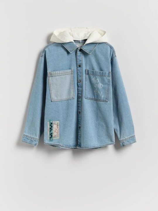 Obrázek produktu Reserved - Džínová košile oversized - modrá