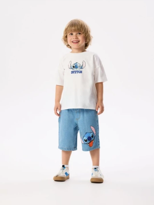 Obrázek produktu Reserved - Džínové šortky Lilo & Stitch - modrá