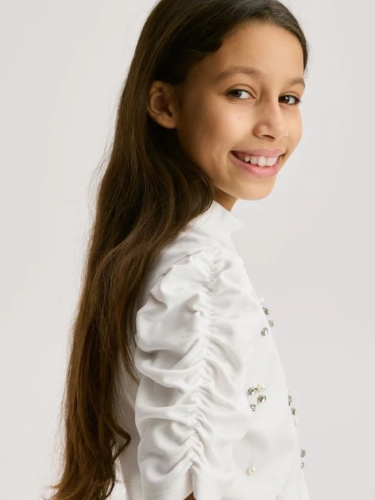Obrázek produktu Reserved - Elegantní halenka z viskózy - krémová