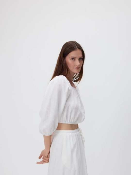 Obrázek produktu Reserved - Lněná halenka - bílá