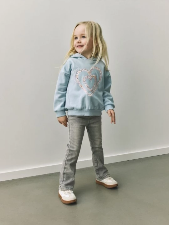 Obrázek produktu Reserved - Luźna bluza z kapturem - bleděmodrá