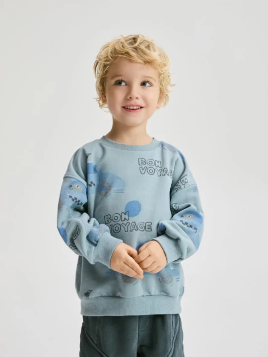 Obrázek produktu Reserved - Mikina oversized s potiskem - modrá