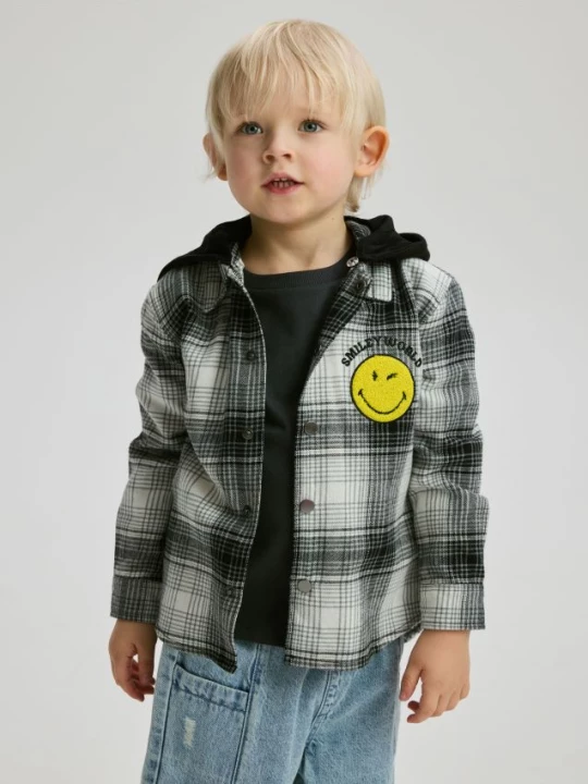 Obrázek produktu Reserved - Oversize košile SmileyWorld® - světle šedá