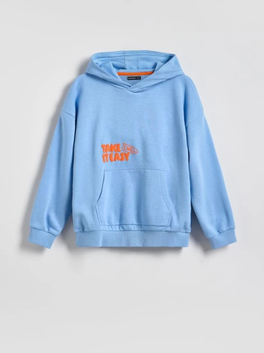 Obrázek produktu Reserved - Oversize mikina s kapucí - bleděmodrá