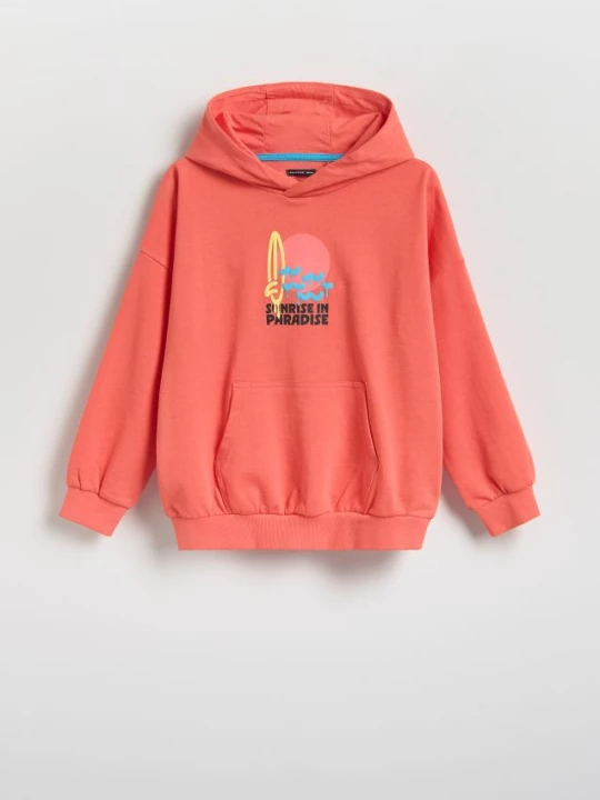 Obrázek produktu Reserved - Oversize mikina s kapucí - mandarinková