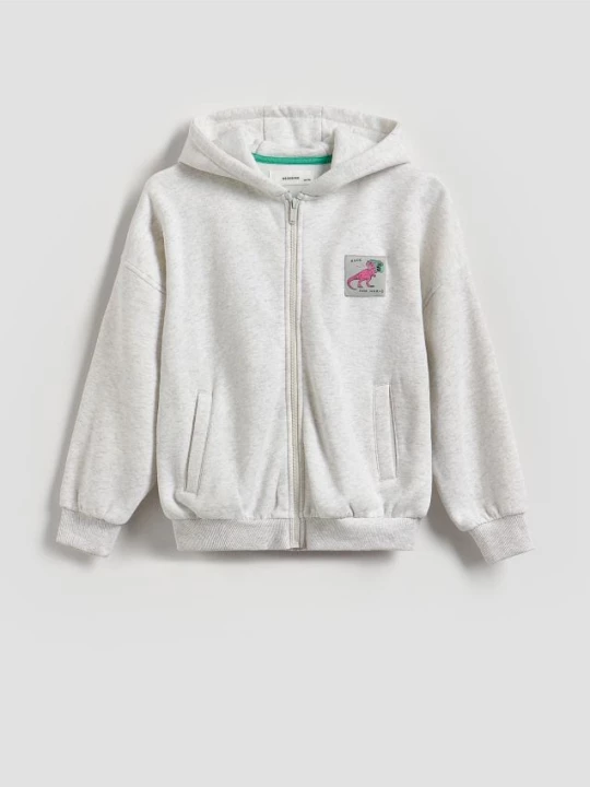 Obrázek produktu Reserved - Oversize mikina s kapucí - světle šedá