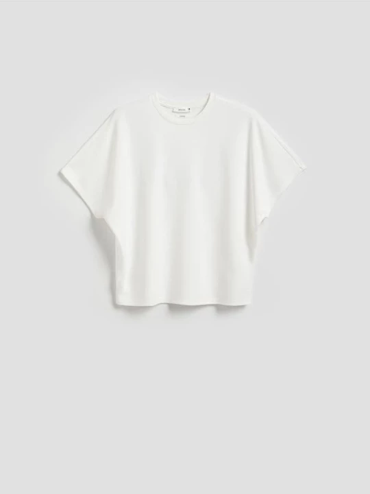 Obrázek produktu Reserved - Oversize tričko s modalem - bílá
