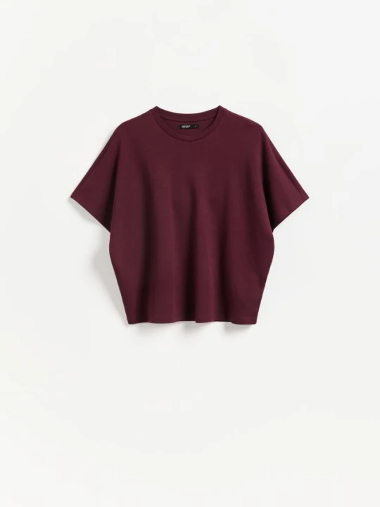 Obrázek produktu Reserved - Oversize tričko - tmavě fialová