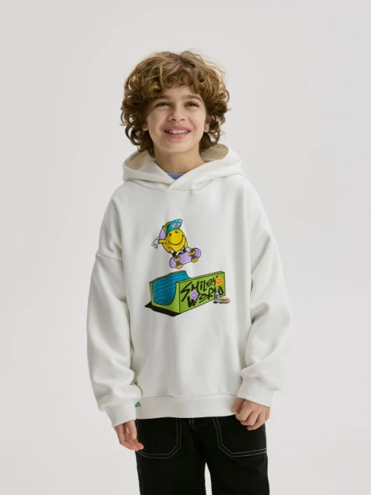 Obrázek produktu Reserved - SmileyWorld® mikina - krémová
