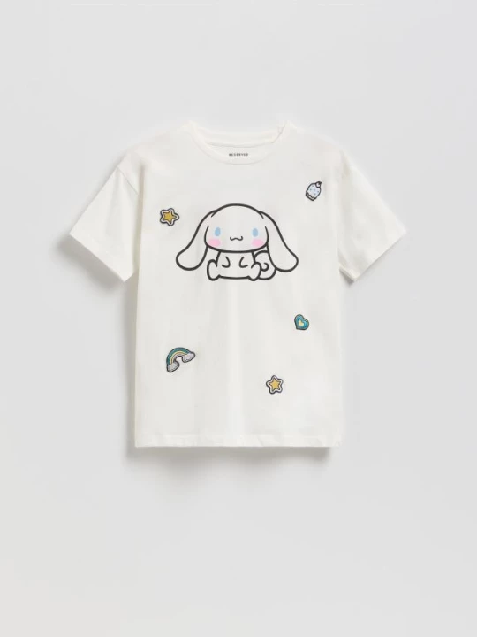 Obrázek produktu Reserved - Tričko Cinnamoroll - krémová