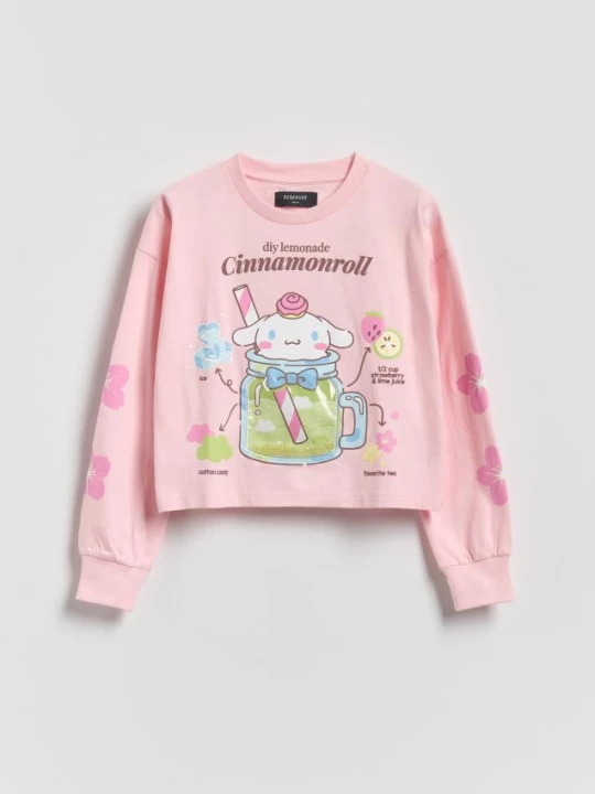 Obrázek produktu Reserved - Tričko Cinnamoroll - pastelově růžová