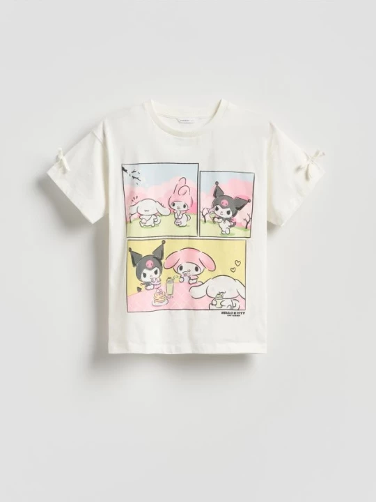 Obrázek produktu Reserved - Tričko Hello Kitty a přátelé - krémová