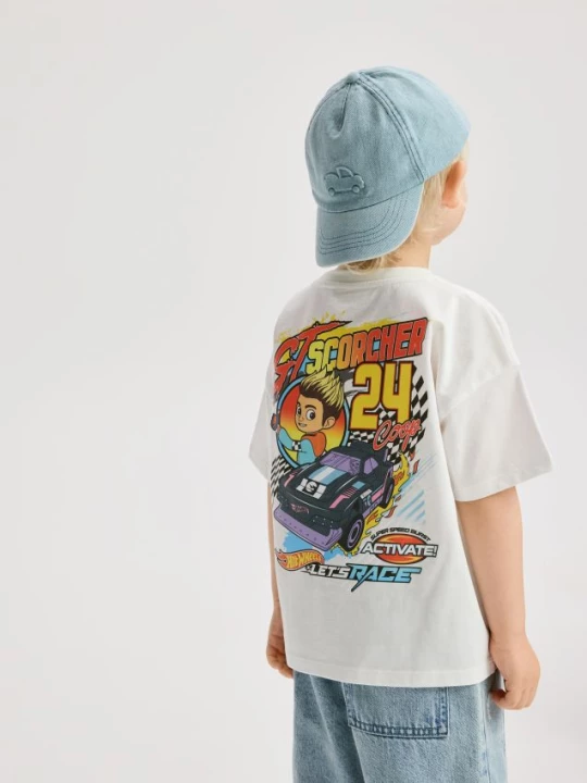 Obrázek produktu Reserved - Tričko Hot Wheels Let's Race - krémová