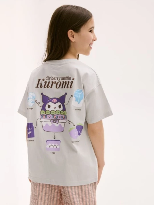 Obrázek produktu Reserved - Tričko Kuromi - světle šedá