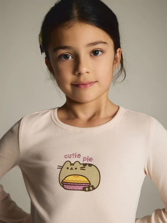 Obrázek produktu Reserved - Tričko s aplikací Pusheen - pastelově růžová
