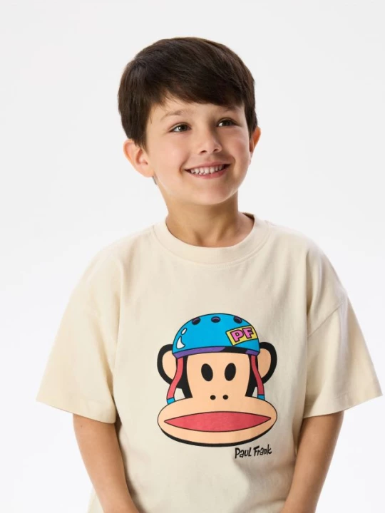Obrázek produktu Reserved - Tričko s potiskem PAUL FRANK - béžová
