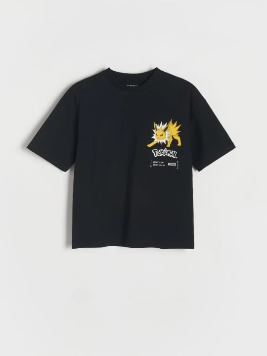 Obrázek produktu Reserved - Tričko s potiskem Pokémon - černý