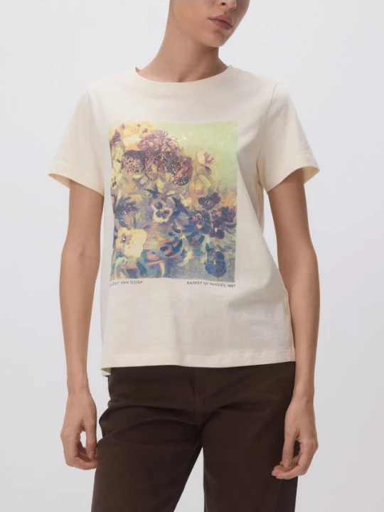 Obrázek produktu Reserved - Tričko s potiskem - tělová