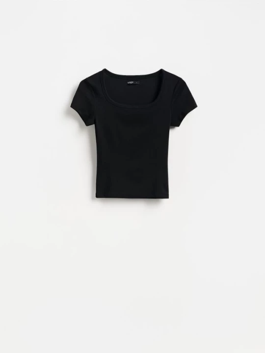 Obrázek produktu Reserved - Tričko slim fit s modalem - černý
