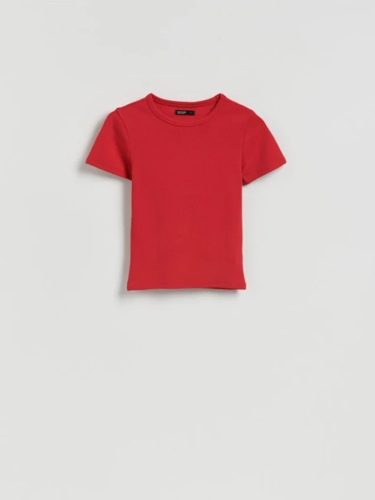 Obrázek produktu Reserved - Tričko slim fit s modalem - červená