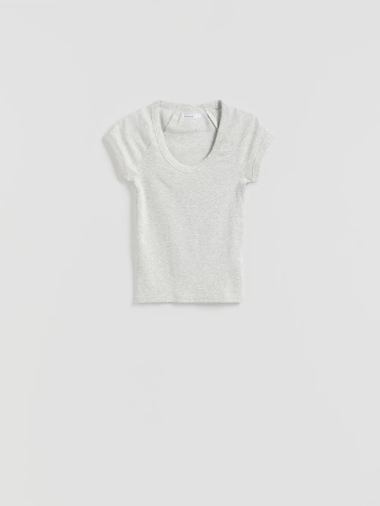 Obrázek produktu Reserved - Tričko slim fit - světle šedá