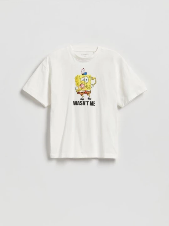 Obrázek produktu Reserved - Tričko SpongeBob - krémová