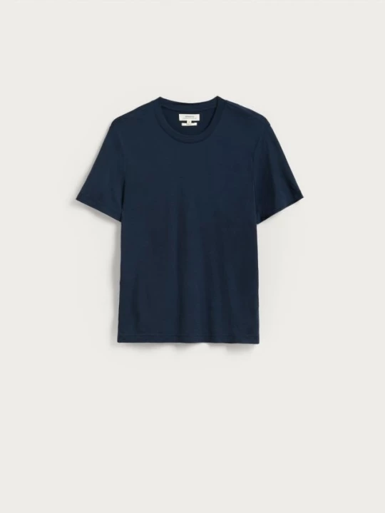 Obrázek produktu Reserved - Úzké tričko slim z merino vlny - tmavomodrá